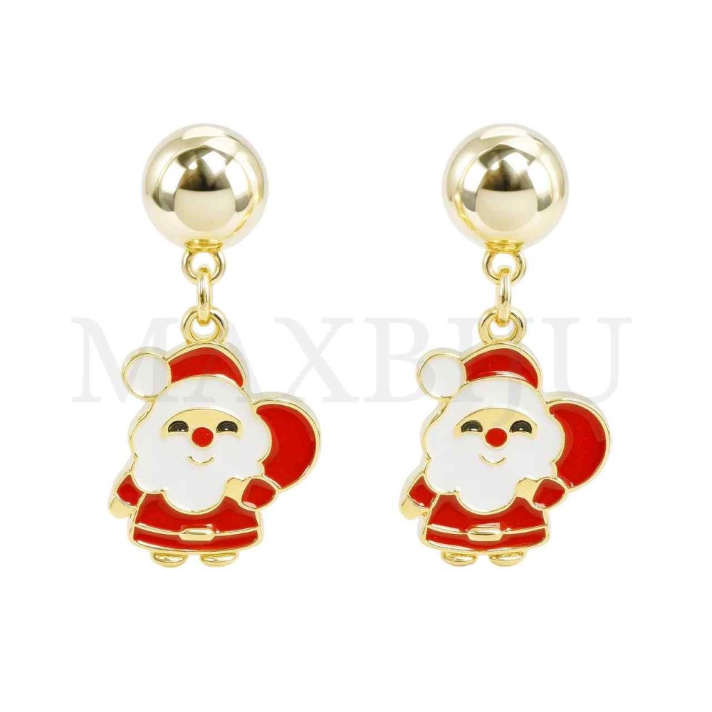 Metal Earrings - Santa Klaus