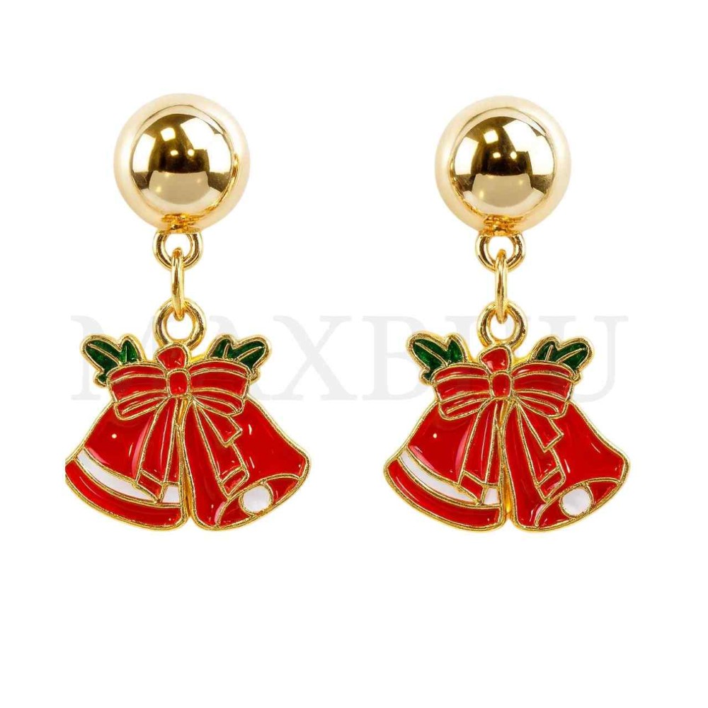 Metal Earrings - Christmas Bell