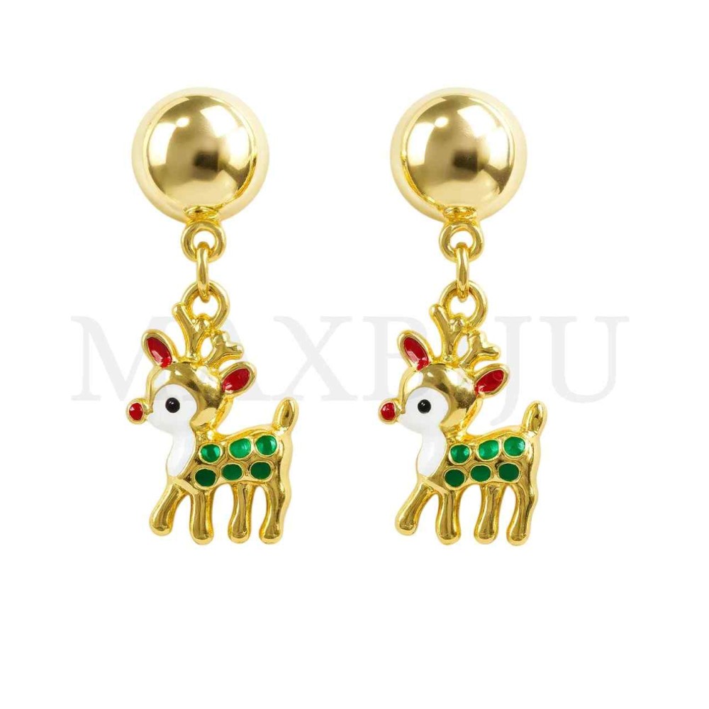 Metal Earrings - Christmas Reindeer