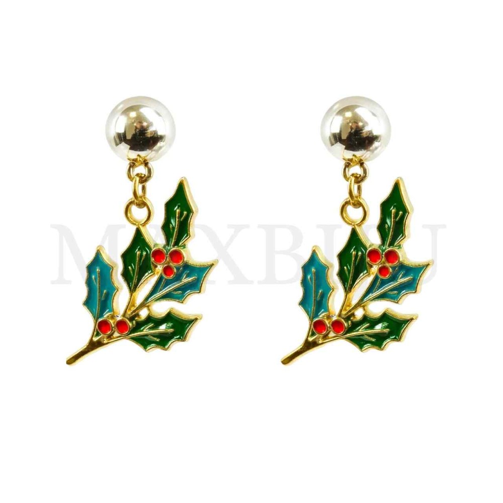 Metal Earrings - Christmas Branches