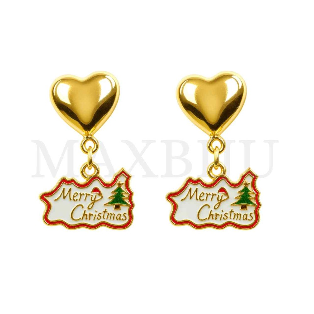 Metal Earrings - Merry Christmas