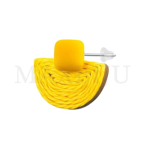 Wood and Raffia Earrings