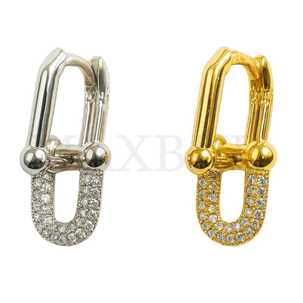 Rhodium Hoop Earrings