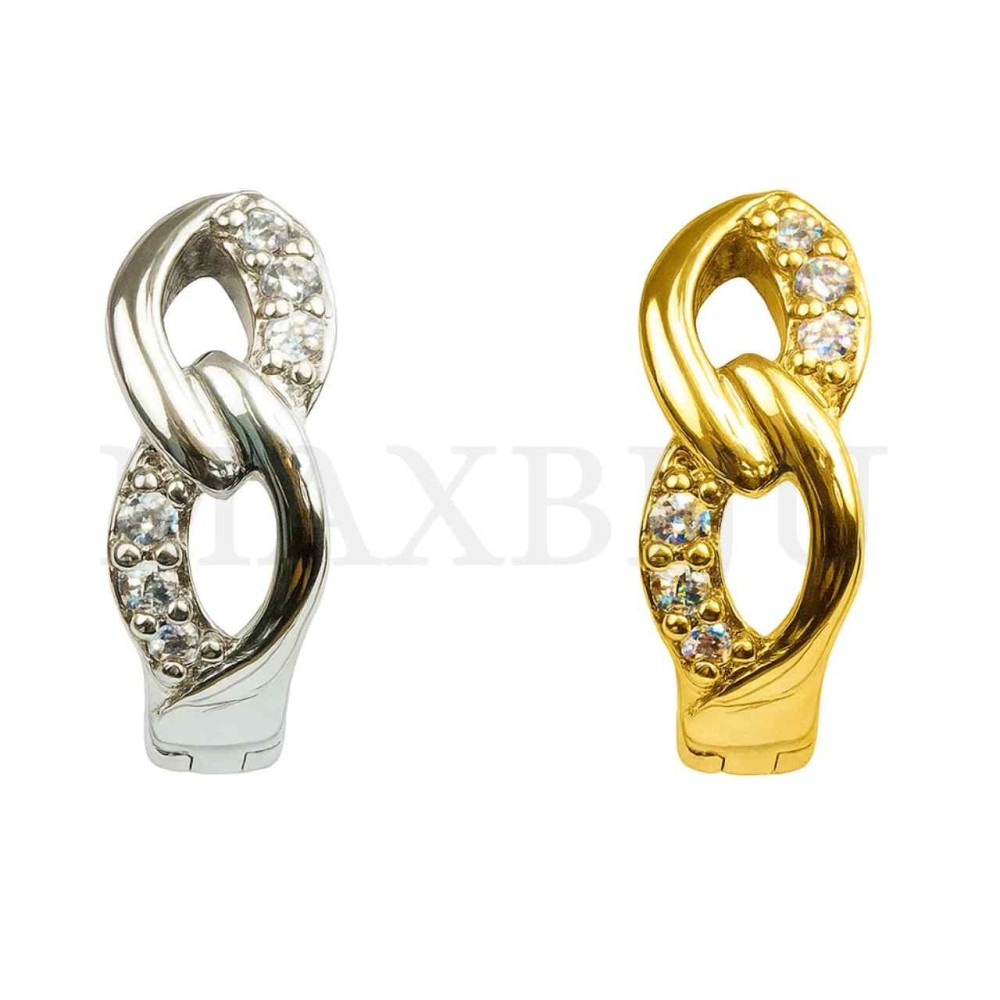 Rhodium Hoop Earrings