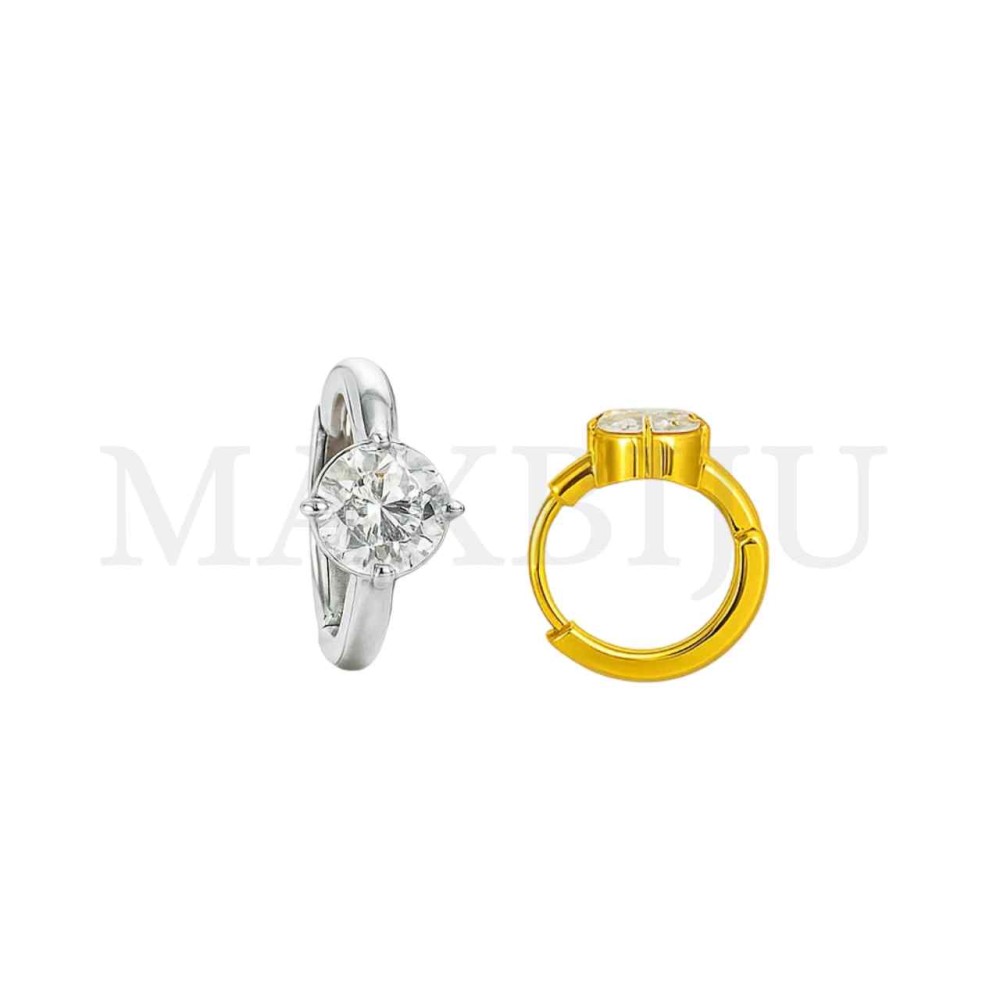 Stainless Steel Zircon Detail Hoop 
2x13mm