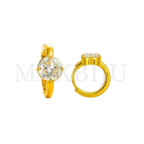 Stainless Steel Zircon Detail Hoop 
2x13mm