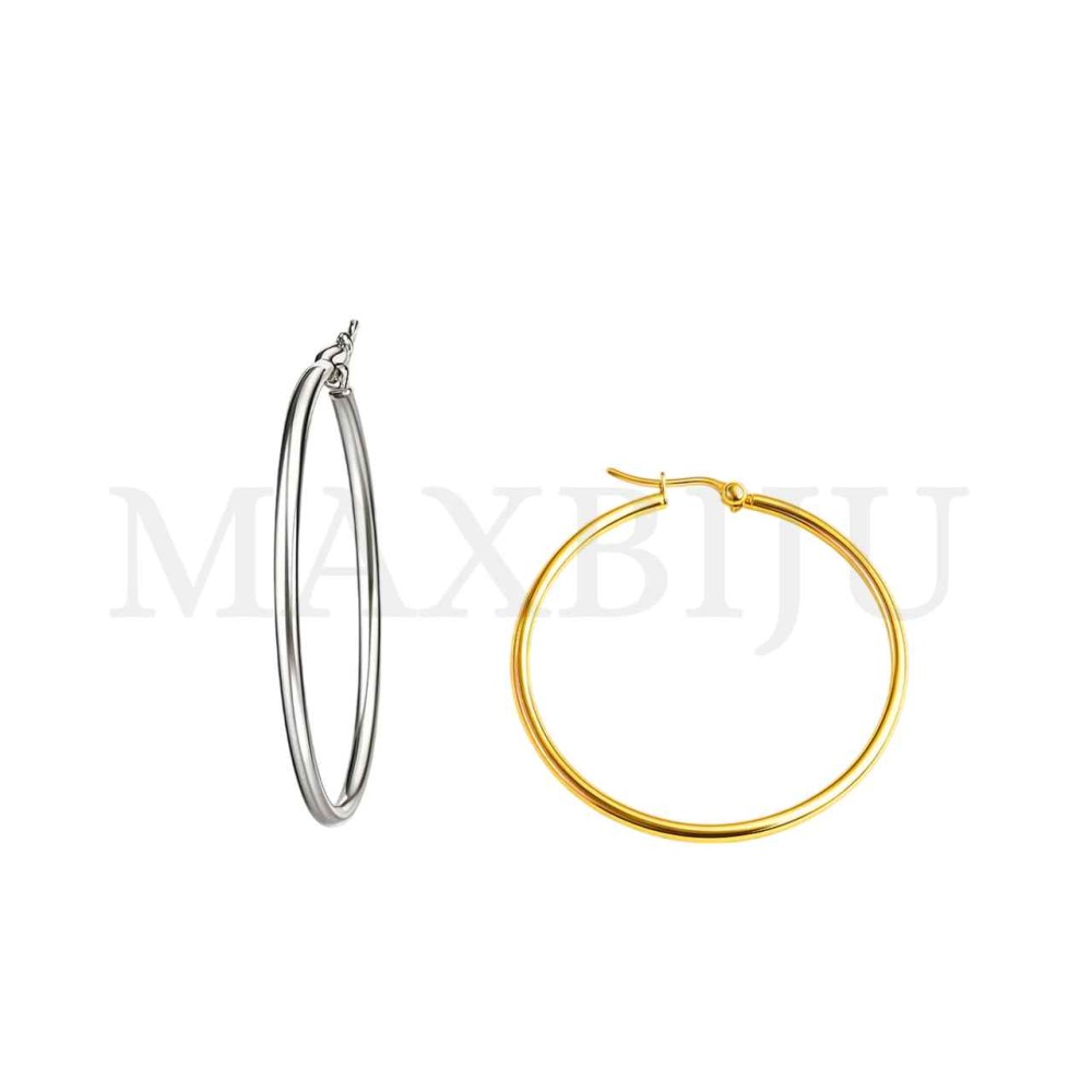 Stainless Steel Simple Hoop
 2x50mm