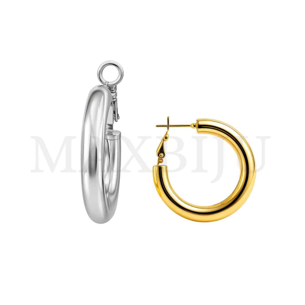 Stainless Steel Simple Hoop
 5x30mm