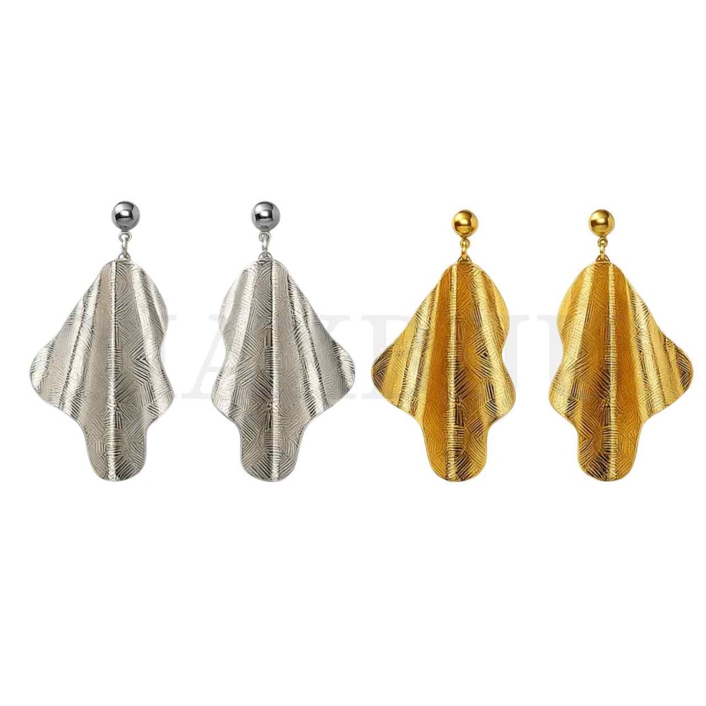 Stainless Steel Organic Form Earring