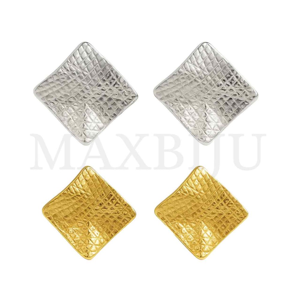 Stainless Steel Organic Form Earring