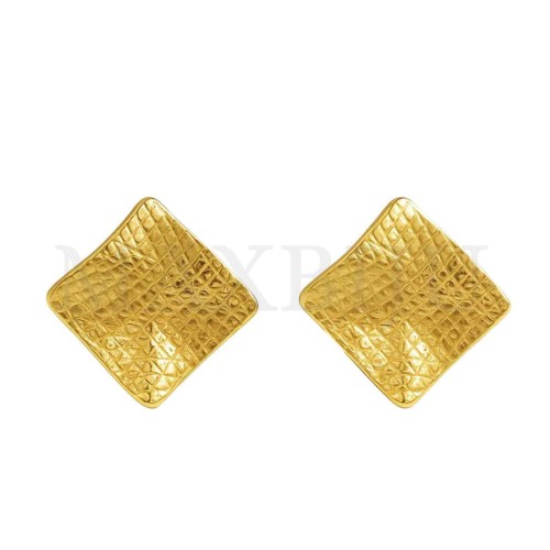 Stainless Steel Organic Form Earring