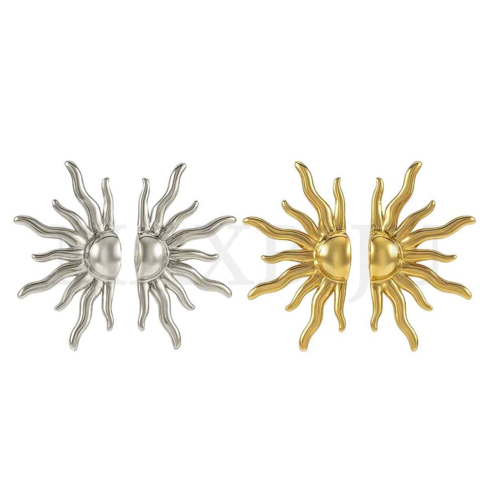 Stainless Steel Sun Earrings