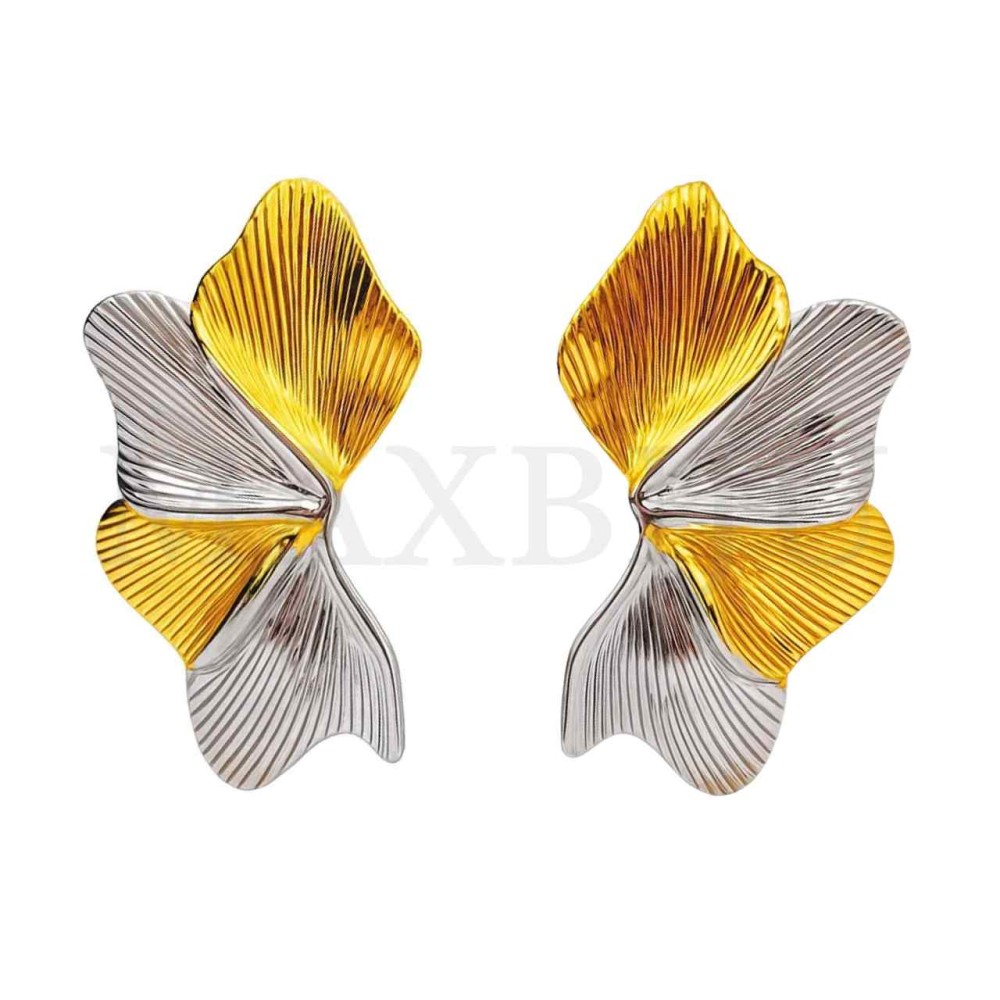 Stainless Steel Organic Form Earring