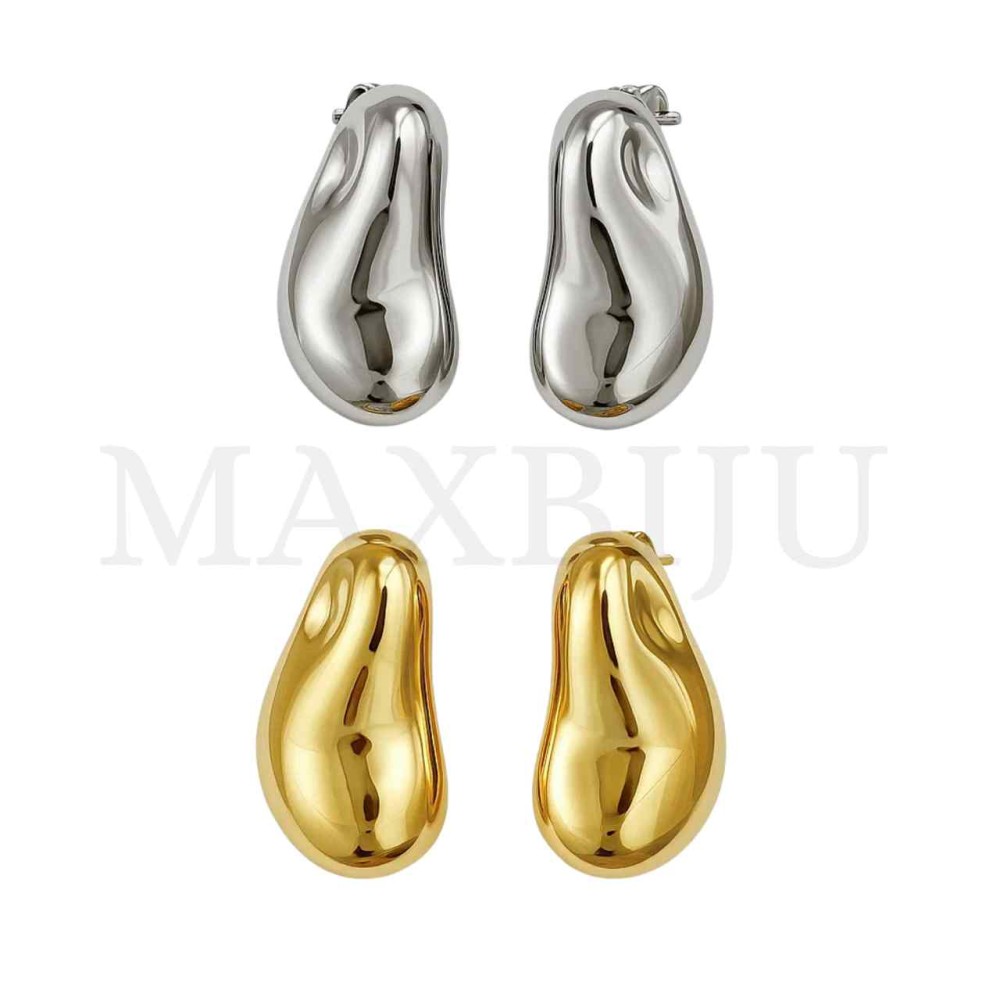 Stainless Steel Organic Form Earring