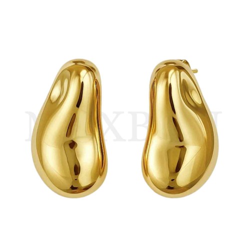 Stainless Steel Organic Form Earring