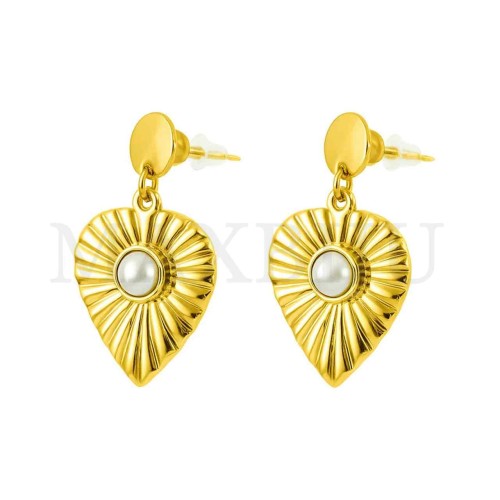 Stainless Steel Pearl Earrings