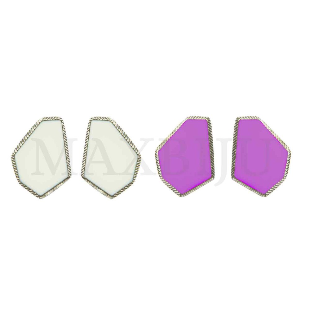 Stainless Steel Spring Clip Geometric Earring