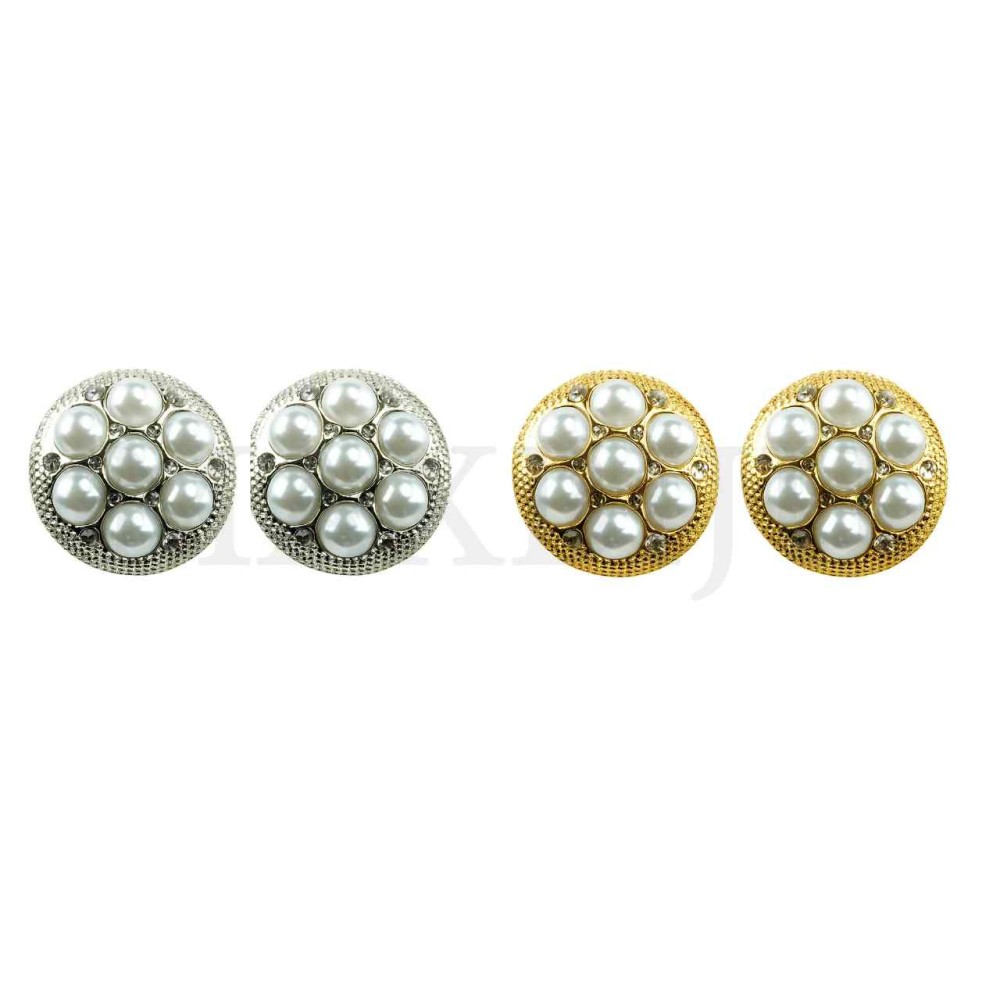 Stainless Steel Spring Clip Pearl Earrings