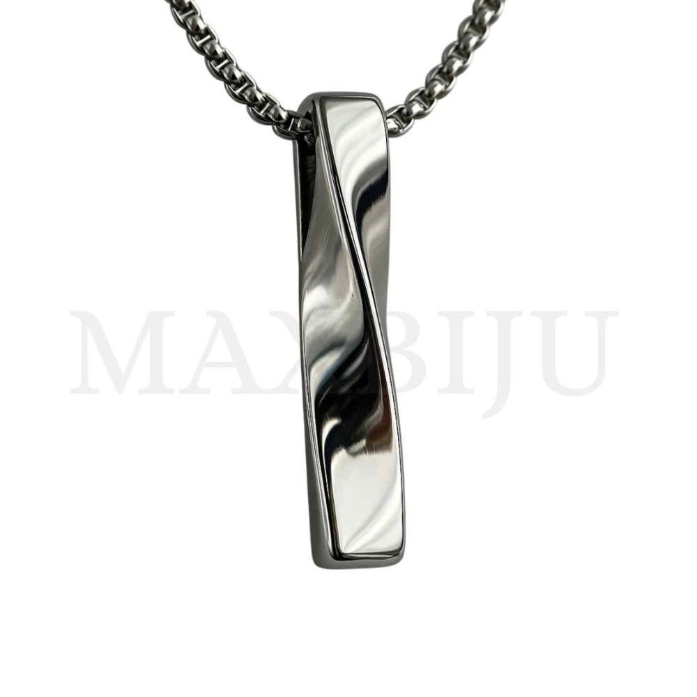 Men Neclace - Stainless 
Steel Simple Pendant 5x40mm