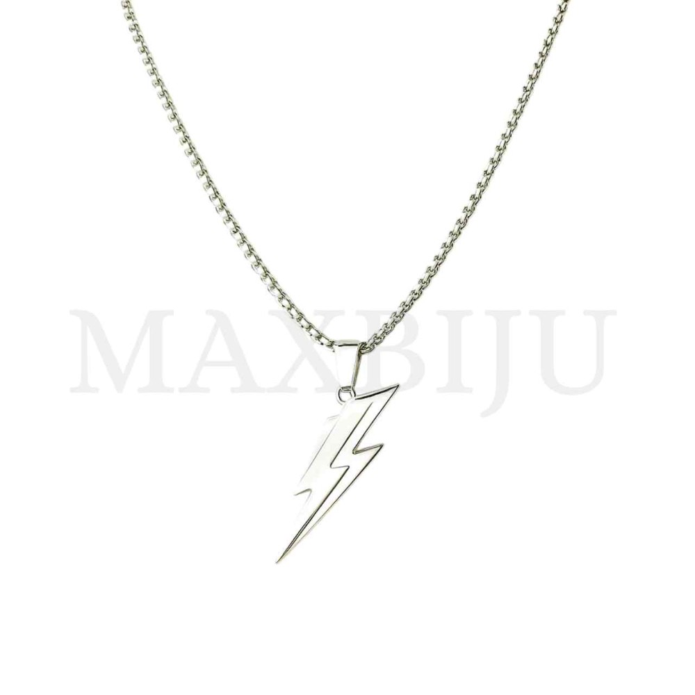 Men Neclace - Stainless 
Steel Ray Pendant 13x37mm