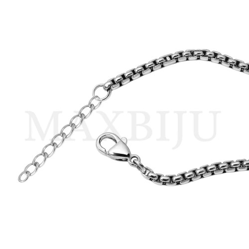 Men Neclace - Stainless 
Steel Simple Pendant 20x38mm