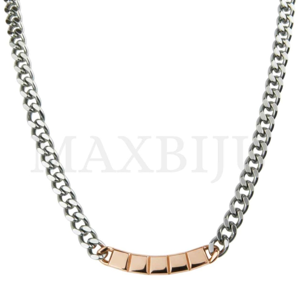 Men Neclace - Stainless 
Steel Simple Pendant 48x8mm