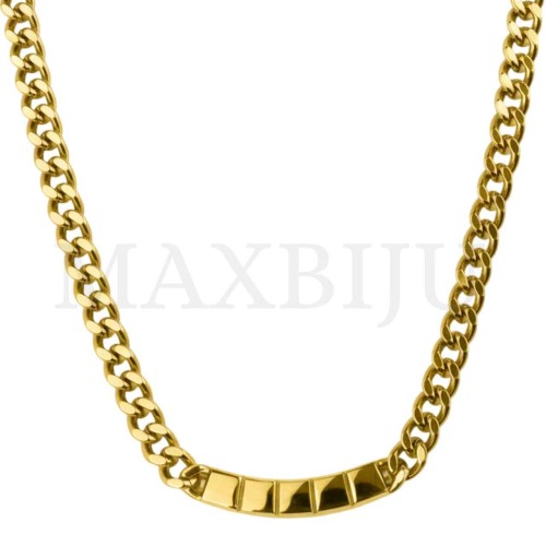 Men Neclace - Stainless 
Steel Simple Pendant 48x8mm