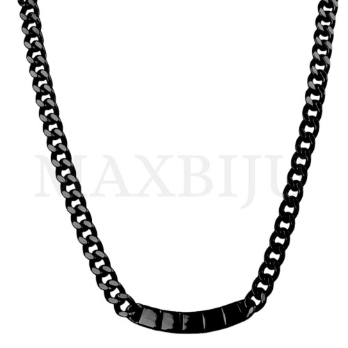 Men Neclace - Stainless 
Steel Simple Pendant 48x8mm