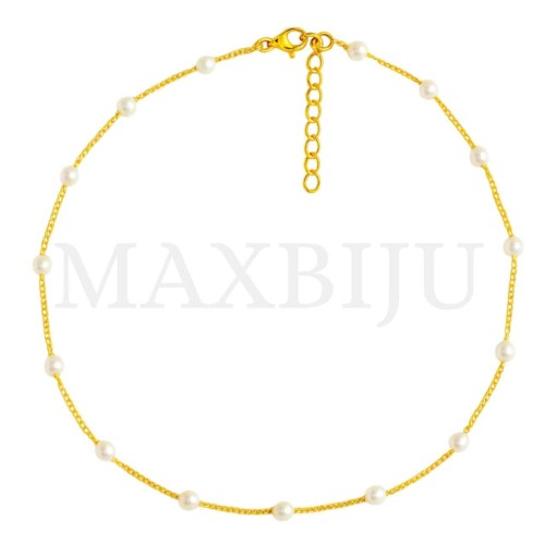 Metal Pearl Necklace