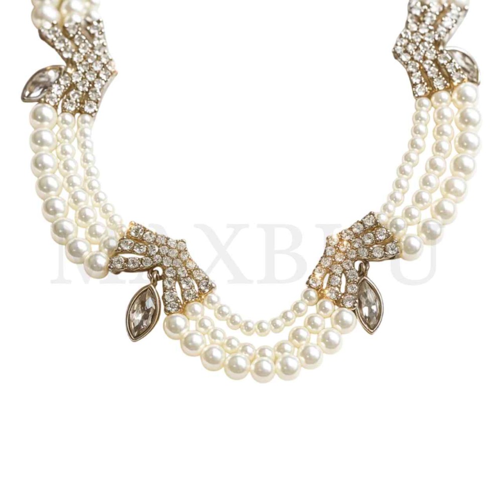 Metal Pearl Necklace