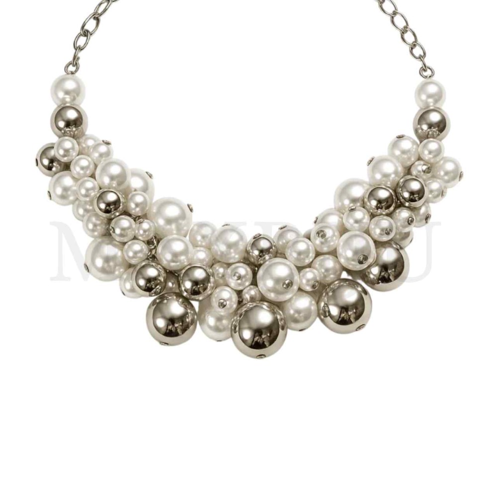 Metal Pearl Necklace 