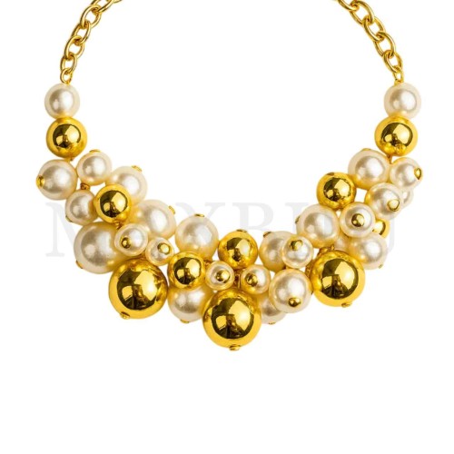 Metal Pearl Necklace 