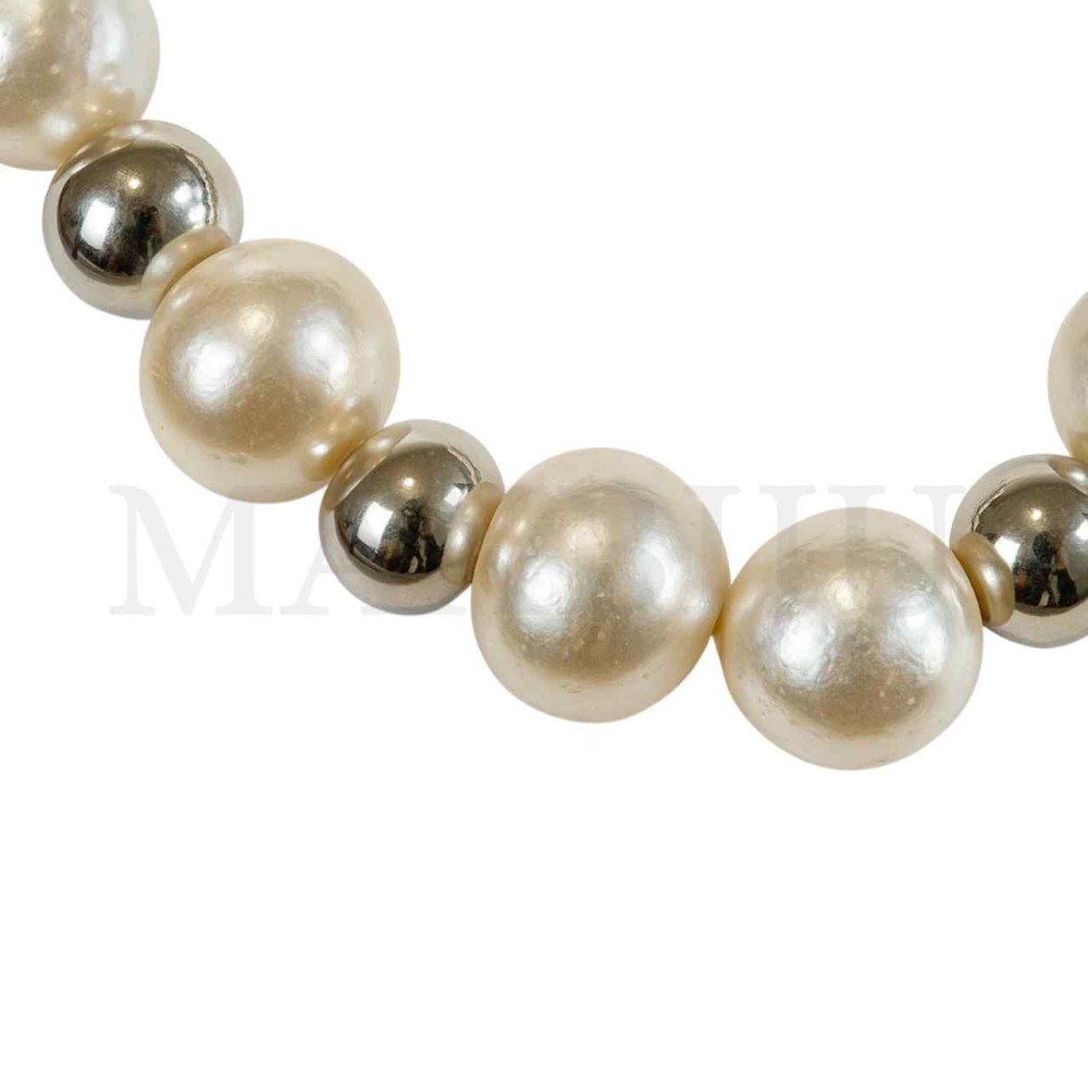 Metal Pearl Necklace 