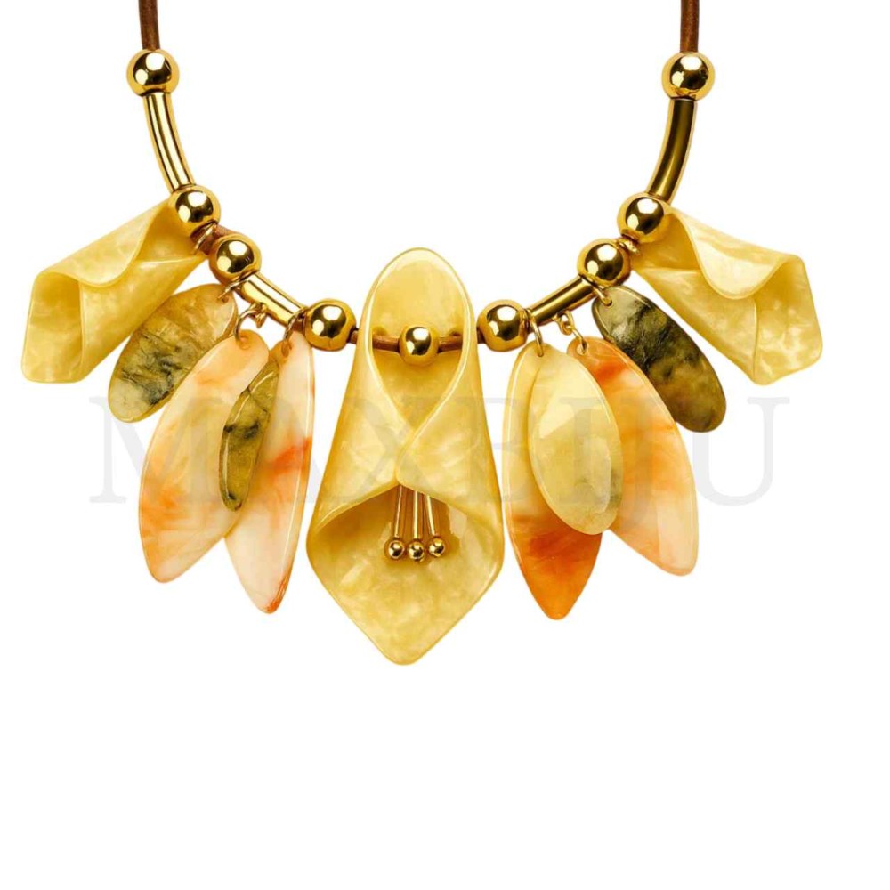 Resin Necklace - Flower Petals