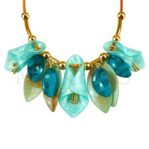 Resin Necklace - Flower Petals