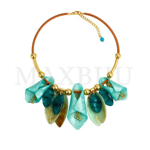 Resin Necklace - Flower Petals