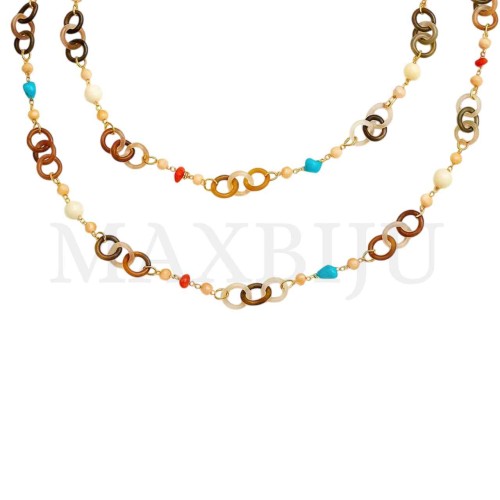 Resin Necklace - Double Necklace Made of Resin