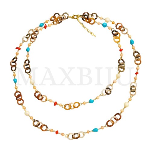 Resin Necklace - Double Necklace Made of Resin