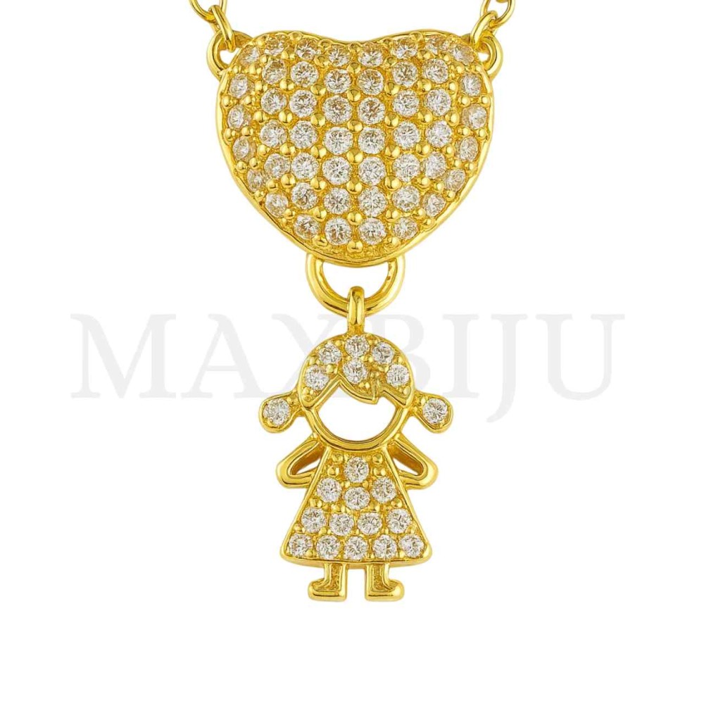 Rhodium Necklace - Girl