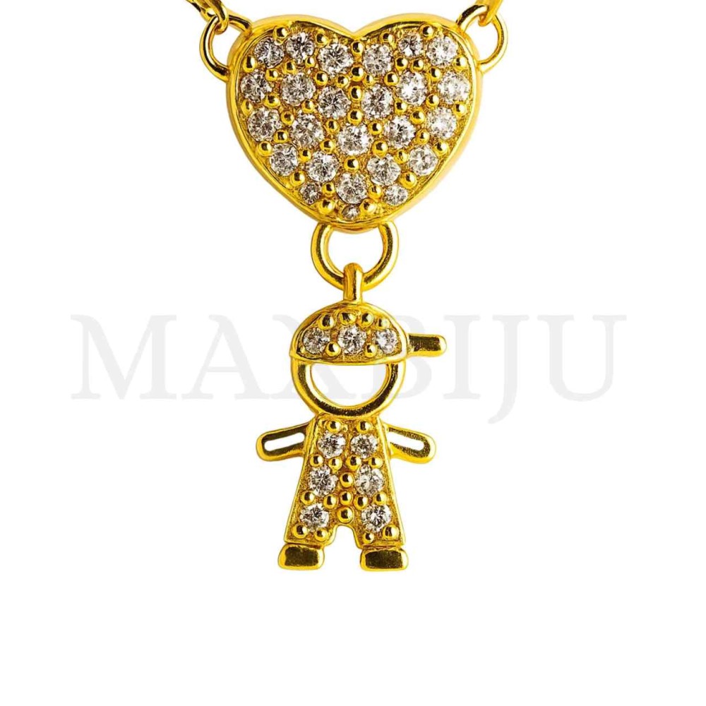 Rhodium Necklace - Boy