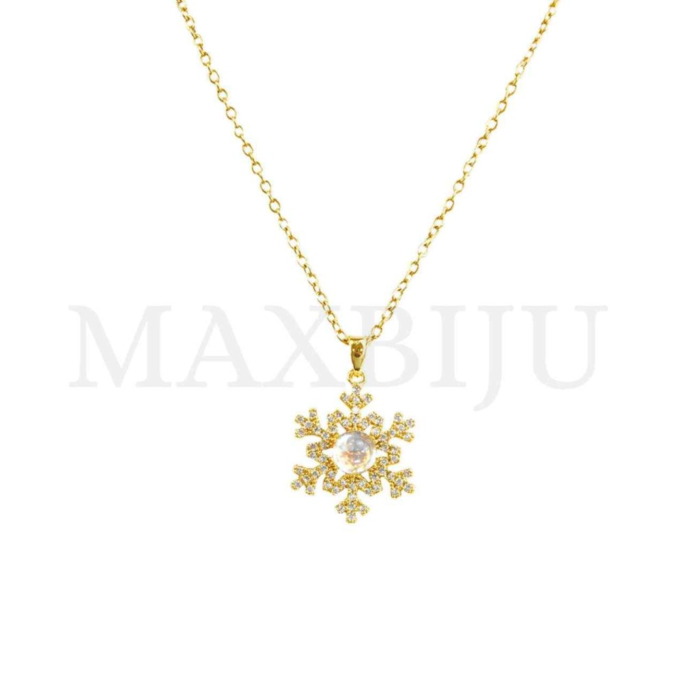 Rhodium Necklace - Snow Flake