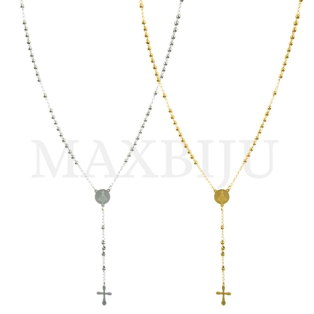 Stainless Steel Rosary of "Nossa Senhora de Fátima" 50cm