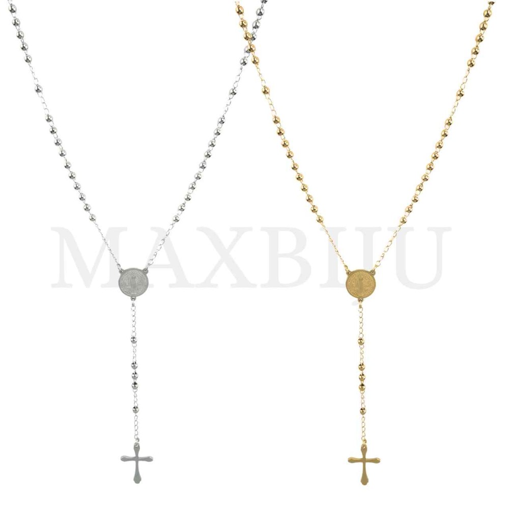 Stainless Steel Rosary of "São Bento" 50cm