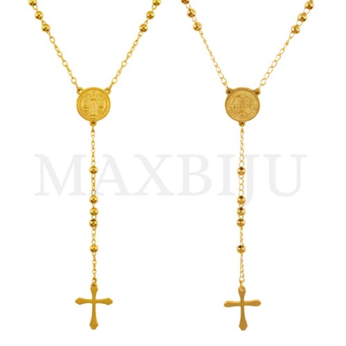 Stainless Steel Rosary of "São Bento" 50cm