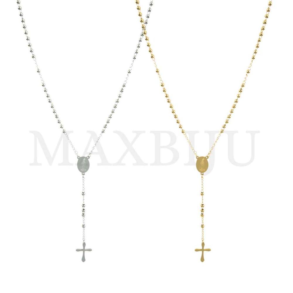 Stainless Steel Rosary of "Nossa Senhora de Fátima" 50cm