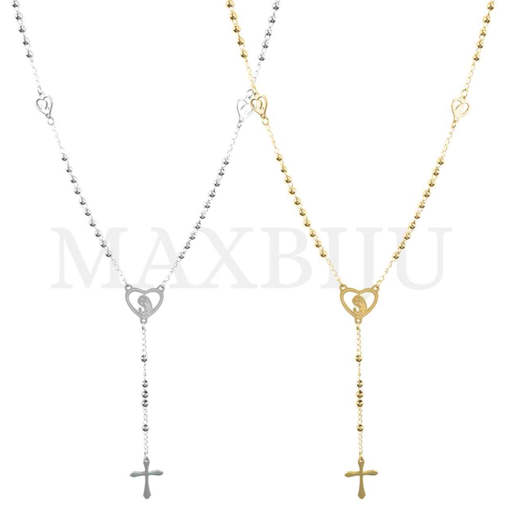 Stainless Steel Rosary of "Nossa Senhora de Fátima" 55cm