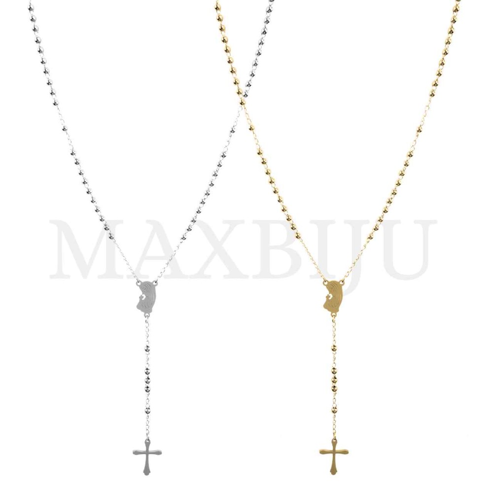 Stainless Steel Rosary of "Nossa Senhora de Fátima" 50cm