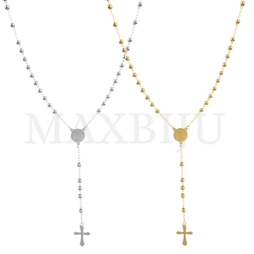 Stainless Steel Rosary of "Nossa Senhora de Fátima" 50cm