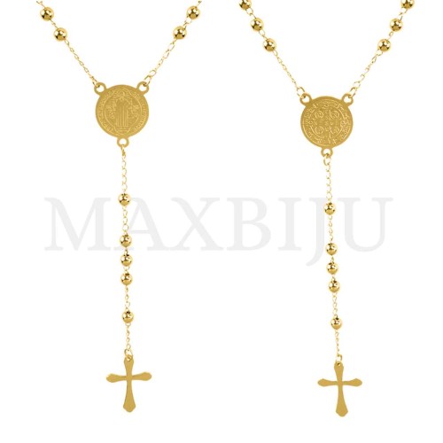 Stainless Steel Rosary of "São Bento" 50cm
