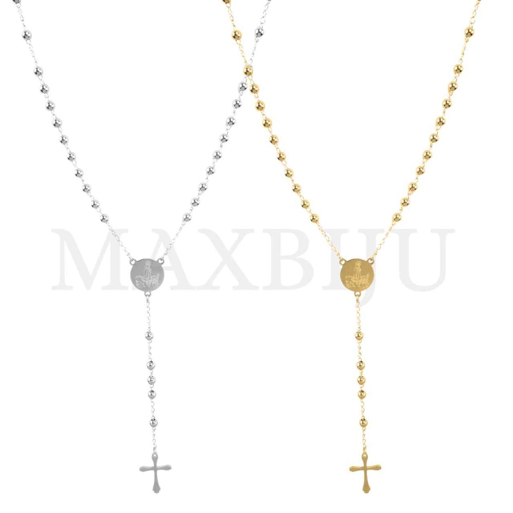 Stainless Steel Rosary of "Nossa Senhora de Fátima" 50cm